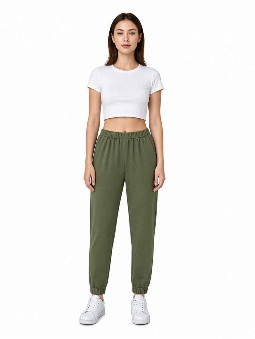 John Galt Rosa Sweatpants in Olive Green-#34